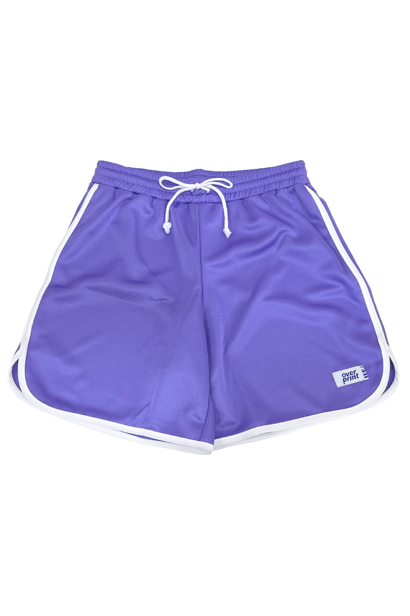 over print (オーバープリント) Piping Half Pants PURPLE