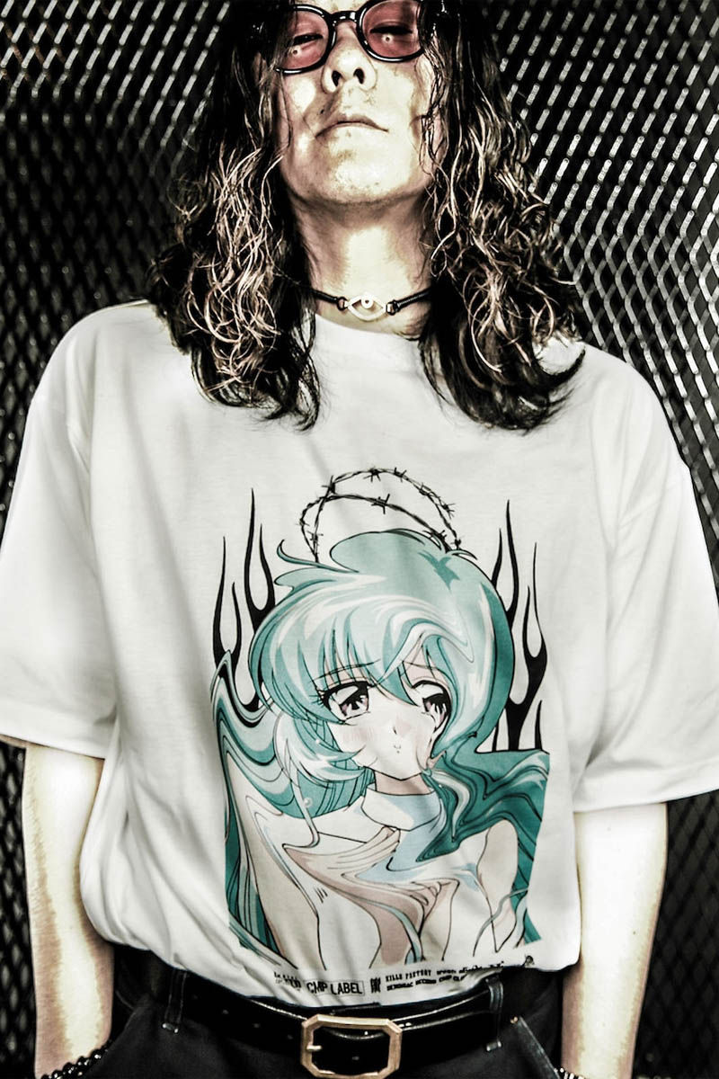CMP LABEL (シーエムピー・レーベル) CrycryGirl#2 oversized T-shirt