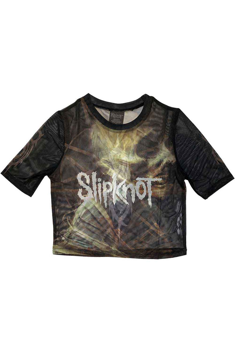 SLIPKNOT レディースクロップトップ : バンドTシャツ : THE END SO FAR PROFILE (BACK PRINT & MESH)