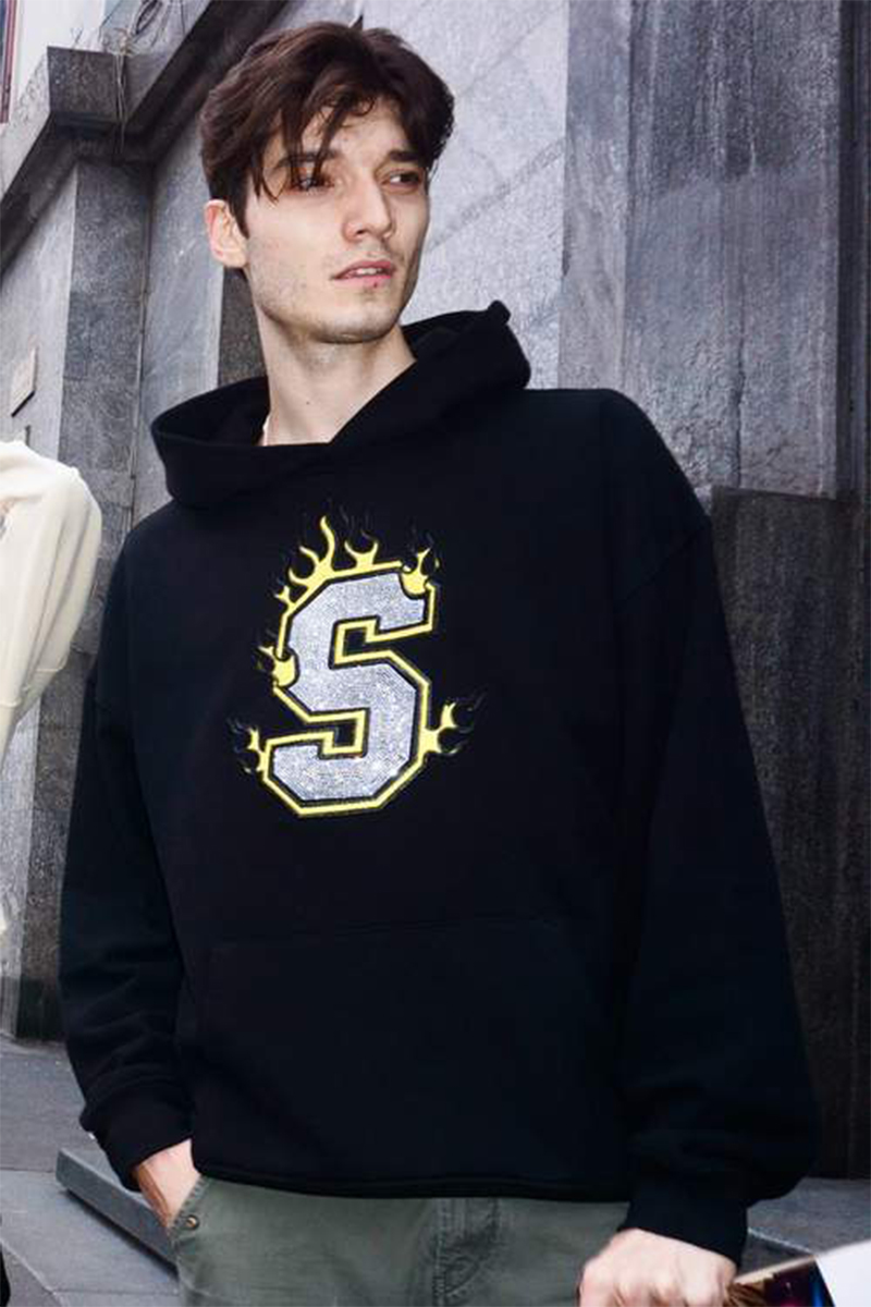 SUPPLIER (サプライヤー) Fire Logo Hoodie BLACK