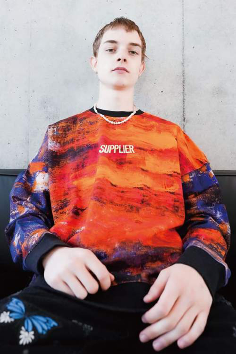 SUPPLIER (サプライヤー) PAINT CREW SWEAT ORANGE