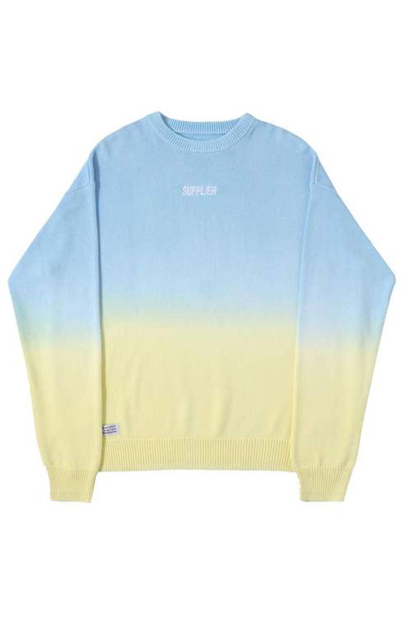 SUPPLIER (サプライヤー) GRADATION KNIT BLUE&YELLOW