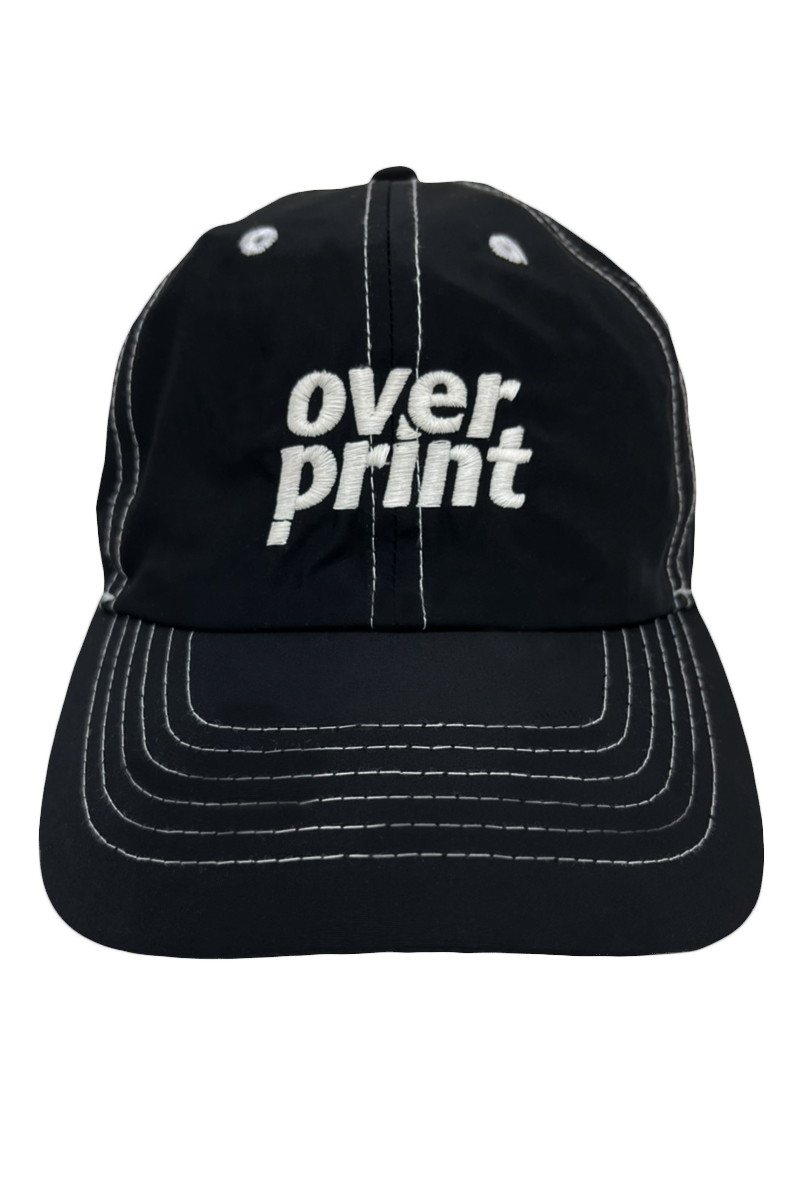 over print (オーバープリント) white stich CAP (black)