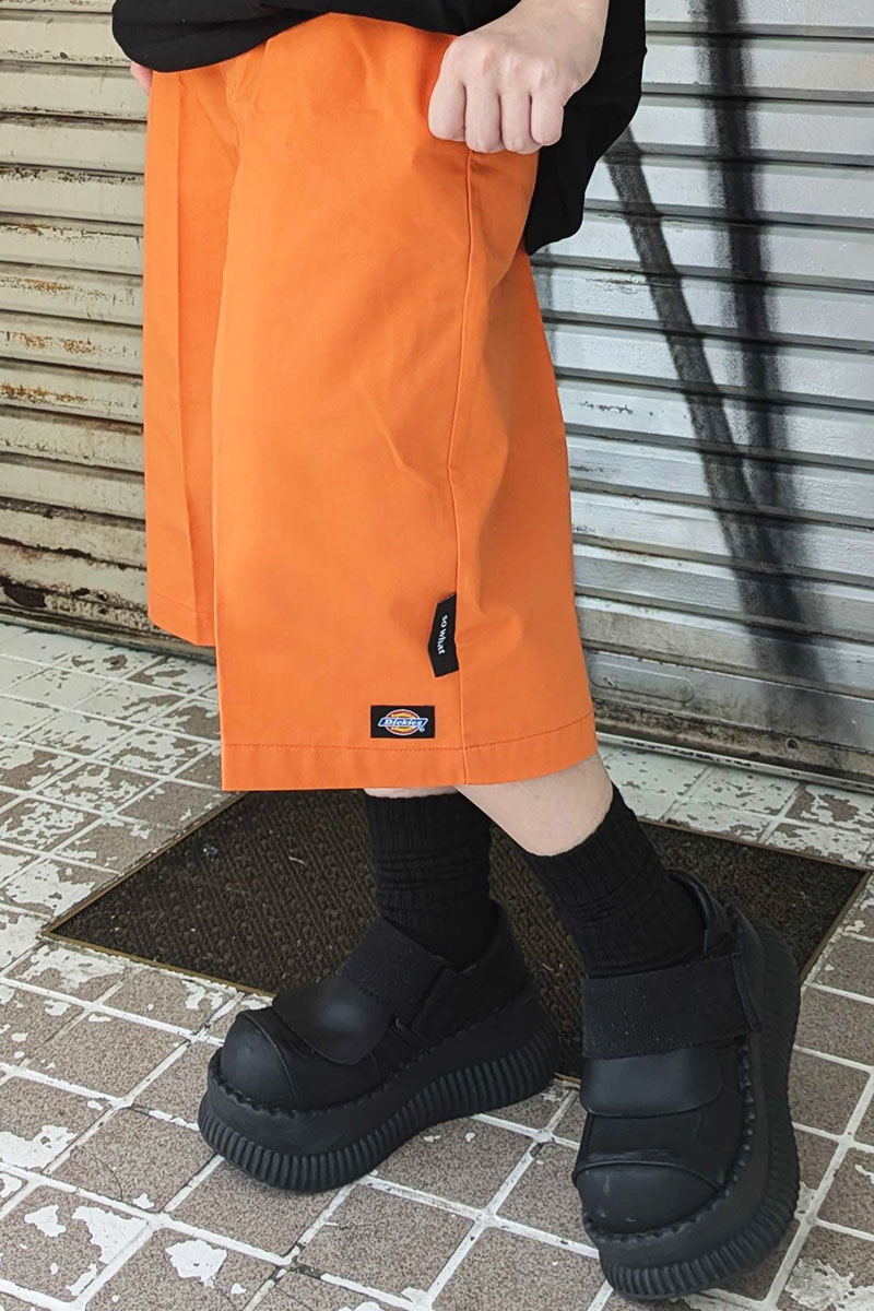Dickies×over print (オーバープリント) Dickies Half Pants ORANGE