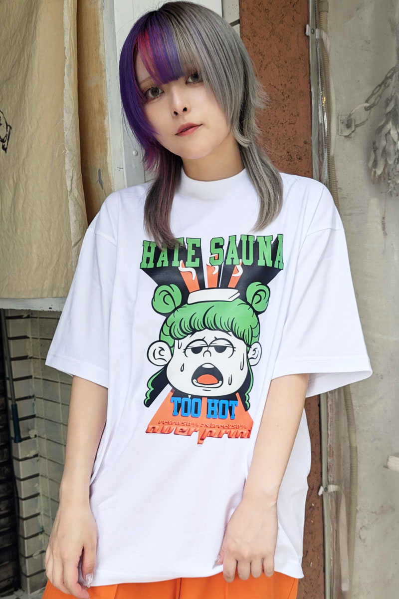 over print (オーバープリント) HATE SAUNA Tee WHITE