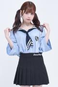 TRAVAS TOKYO【トラバストーキョー】Sailor collar H/S Shirts Sax Blue