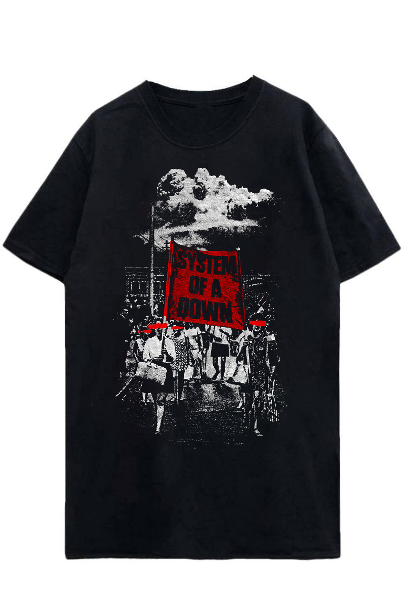 SYSTEM OF A DOWN UNISEX T-SHIRT: BANNER MARCHES