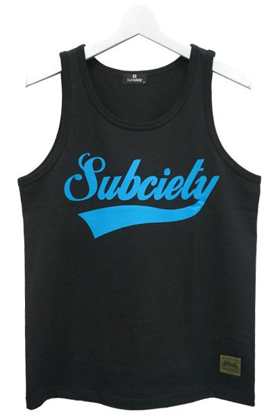 Subciety GLORIOUS TANK TOP BLACK/TARQUOISE