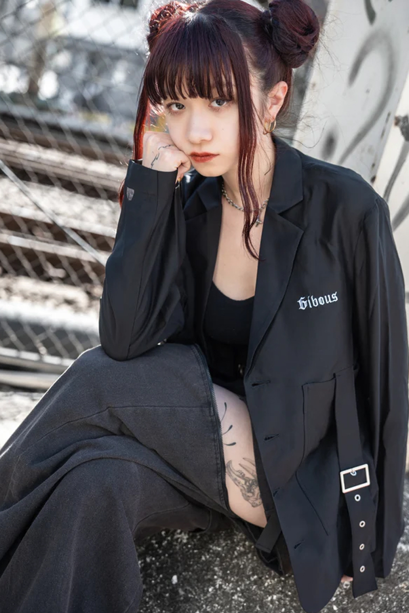 gibous (ギボス) GIBOUS SEE THROUGH BELT JACKET