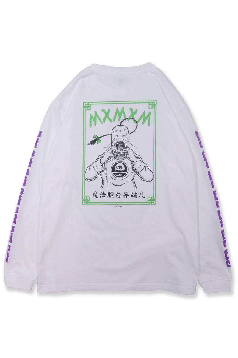 キン肉マン x MxMxM "ラーメンマンチーズ" LONG TEE - White