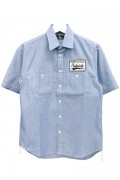 Subciety EMBLEM WORK SHIRT S/S-CHAMBRAY- BLUE