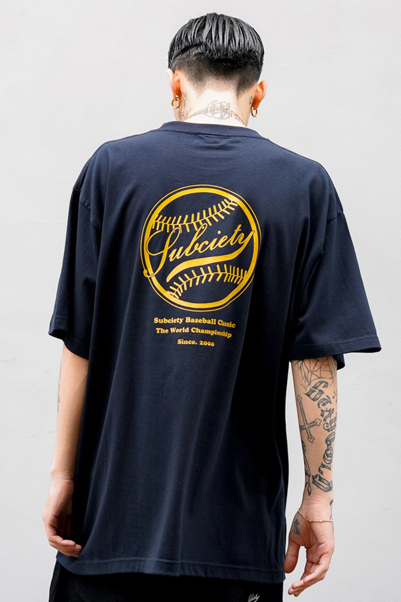 Subciety (サブサエティ) LEAGUE TEE NAVY