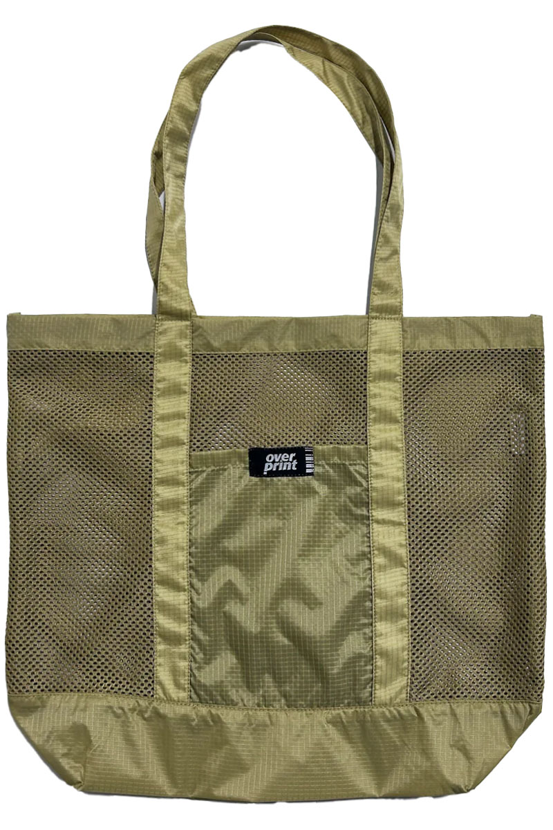 over print (オーバープリント) Nylon tote bag SAND