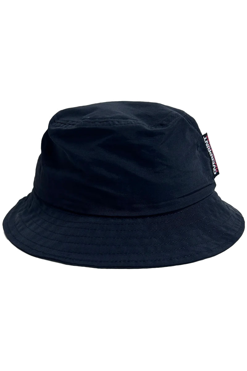 over print (オーバープリント) nylon hat BLACK