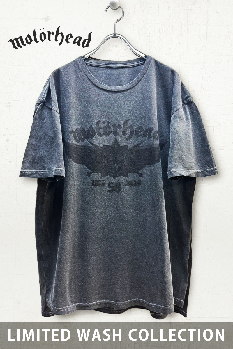 【予約商品】MOTORHEAD バンドTシャツ ユニセックス: 50 Years Wings Badge - Wash Collection