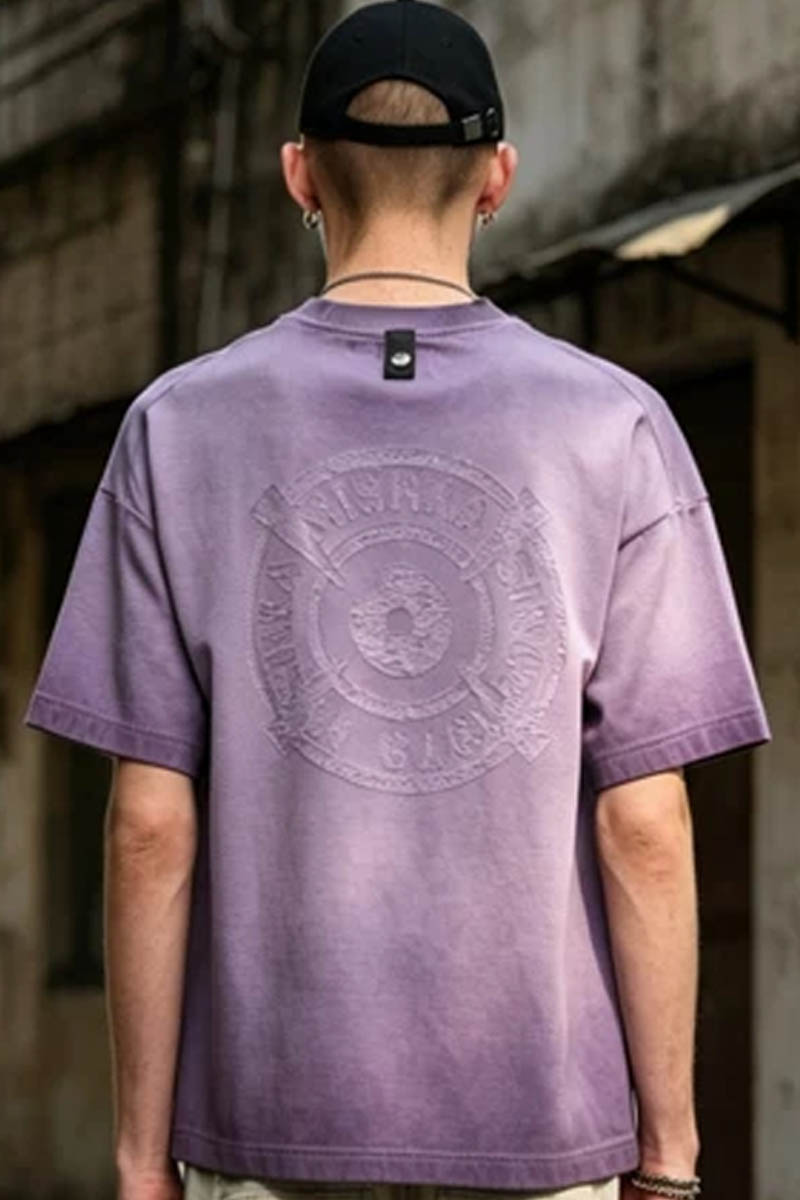 MISHKA (ミシカ) Laser Cut Crew Tee - Purple
