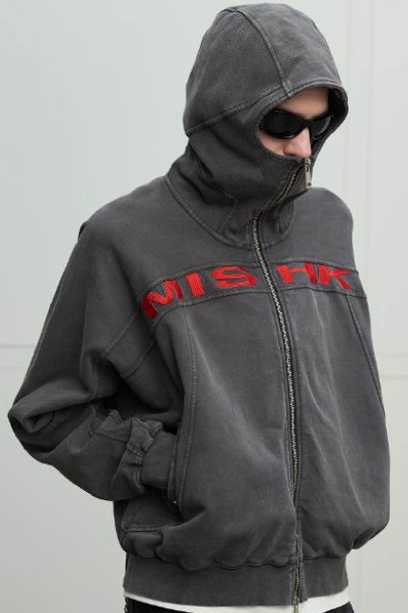 MISHKA (ミシカ) Full-zip Hoodie B - Grey