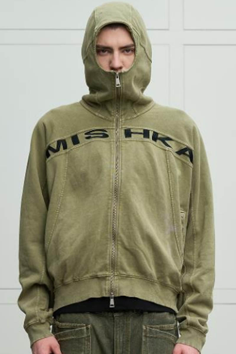 MISHKA (ミシカ) Full-zip Hoodie B - Khaki