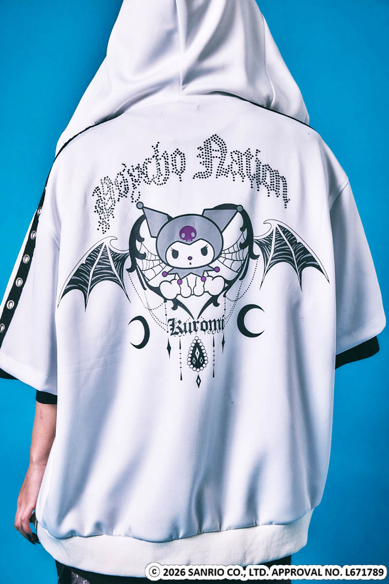 クロミ×PSYCHO NATION(サイコ・ネーション) デビル・ストーンZIPパーカー - White