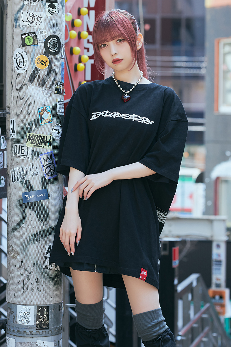 ミームトーキョー×over print×GEKIROCK CLOTHING スペシャル・コラボ・Tシャツ BLACK