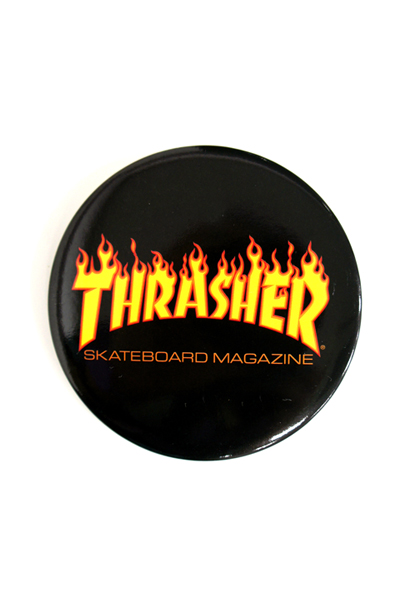 THRASHER BIG BADGE FLAME BLACK/YELLOW