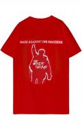 RAGE AGAINST THE MACHINE バンドTシャツ ユニセックス: BOLA Album Cover (Back Print) - Red