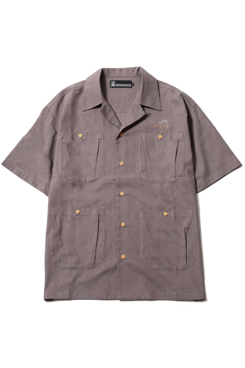 SABBAT13(サバトサーティーン) SPOOK CUBA SHIRTS MAROON