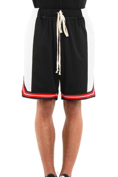 EPTM.(エピトミ) EP8367 COLOR BLOCK BASKETBALL SHORTS BLACK/OFF WHITE/RED