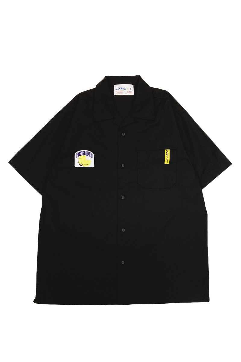 【予約商品】音ノ乃のの×over print×ゲキクロ　コラボ・ワークシャツ - Black