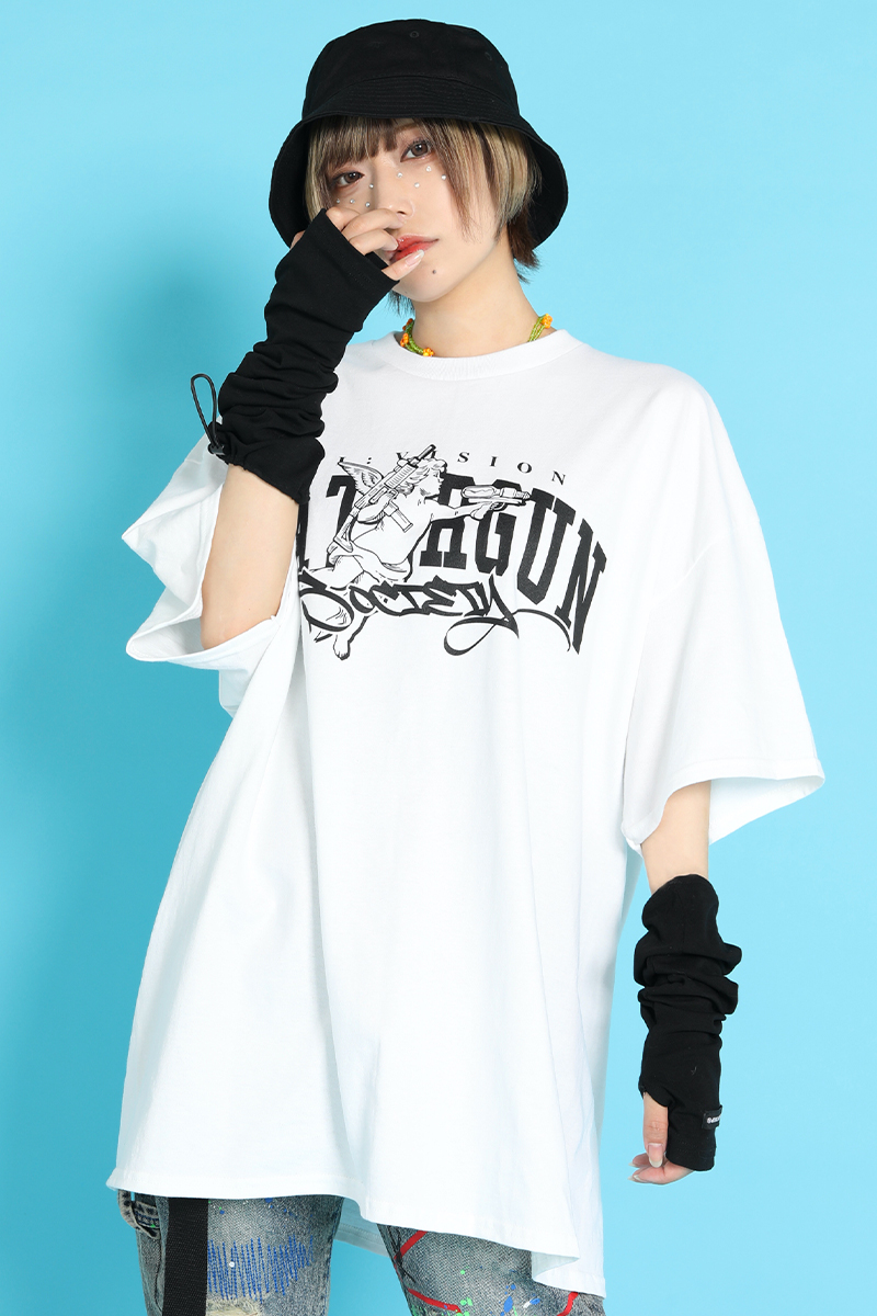 DI:VISION (ディヴィジョン) UN-ARMED Tee WHITE
