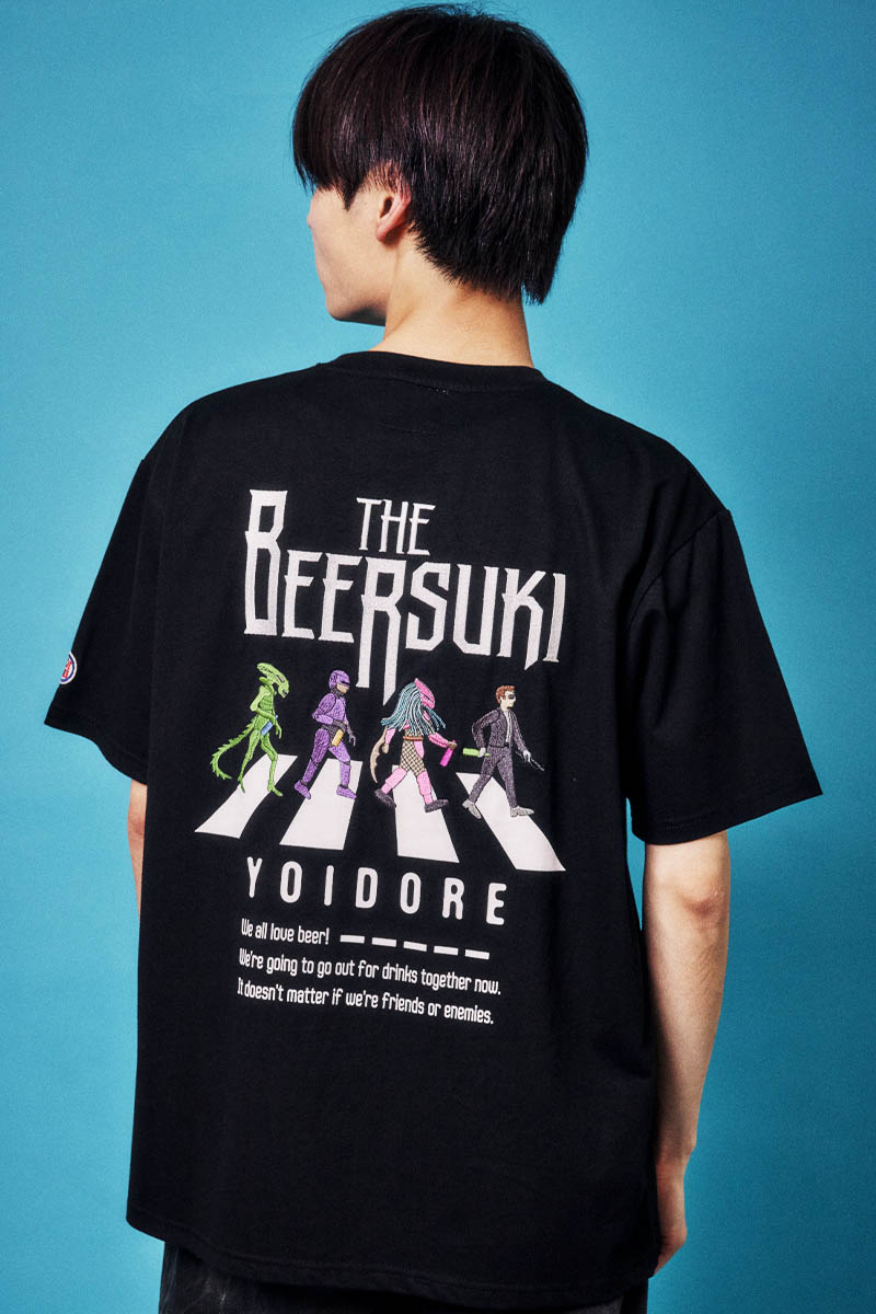 YOIDORE(ヨイドレ) BEERSUKI TEE - Black