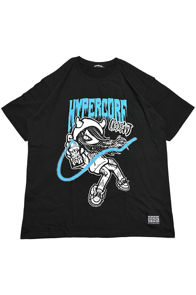 HYPER CORE(ハイパーコア) T-394 TAGGING MY SOUL Tシャツ BLACKxBLUE