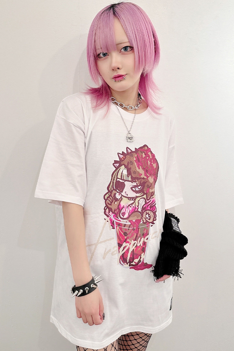 HYPER CORE(ハイパーコア) T-395 REVENGE OF BITTER LOVE FRAPPUCCINO Tシャツ WHITE
