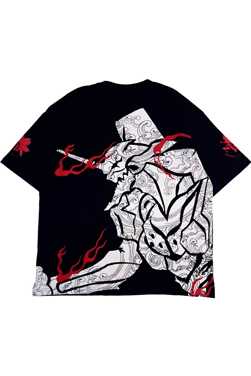 EVANGELION x 錦 トライバル波初号機Tシャツ - Black