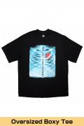 RED HOT CHILI PEPPERS Unisex Oversized Boxy バンドTシャツ: X-Ray (Black) - BLACK