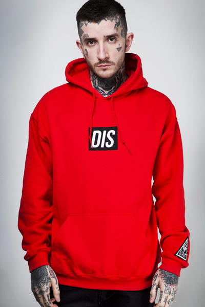 DISTURBIA CLOTHING DIS Pullover Hoody (Red)