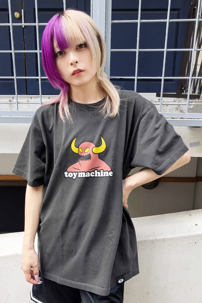 TOY MACHINE (トイ・マシーン) 〈WASHED〉TOYMONSTER SS TEE - Black
