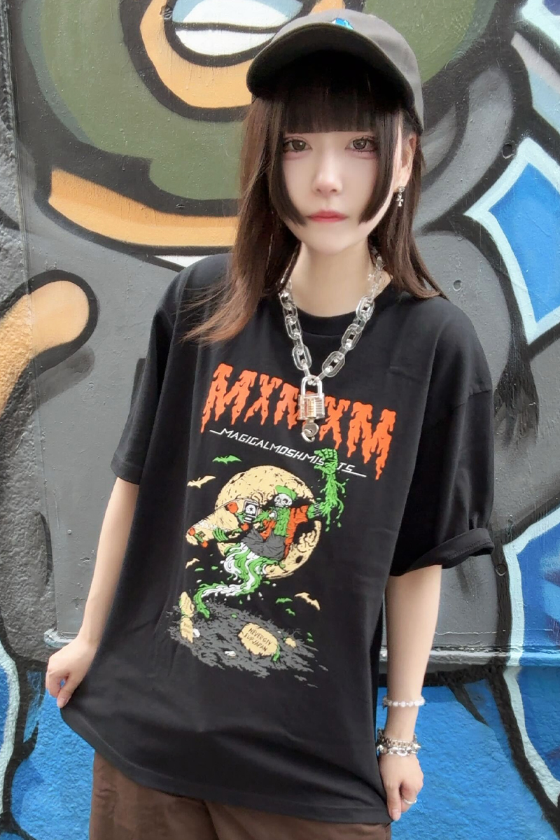MAGICAL MOSH MISFITS (マジカルモッシュミスフィッツ) GRAVEYARD ZOMBIES TEE - ORANGE