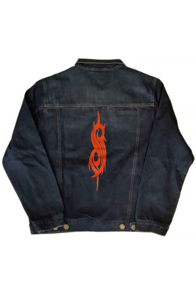 SLIPKNOT UNISEX DENIM JACKET: TRIBAL LOGO (BACK PRINT)