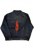 SLIPKNOT UNISEX DENIM JACKET: TRIBAL LOGO (BACK PRINT)