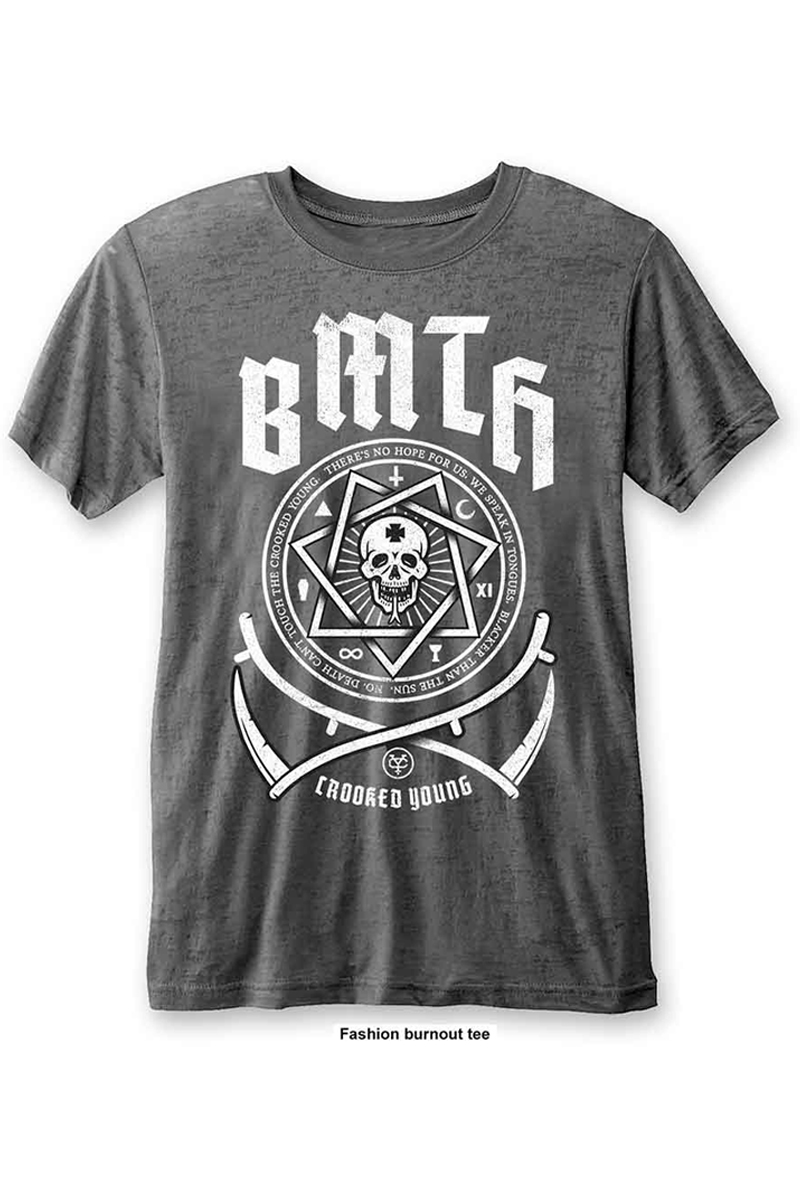 【予約商品】BRING ME THE HORIZON バンドTシャツ ユニセックス : CROOKED YOUNG (BURNOUT)