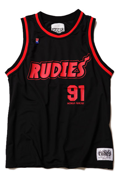 RUDIE'S INCANDESCENT BASKETBALL SHIRTS BLACK/RED