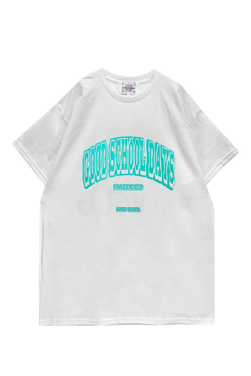 kirou school (キロウスクール) krs_09 "GSD" T-shirts WHITE