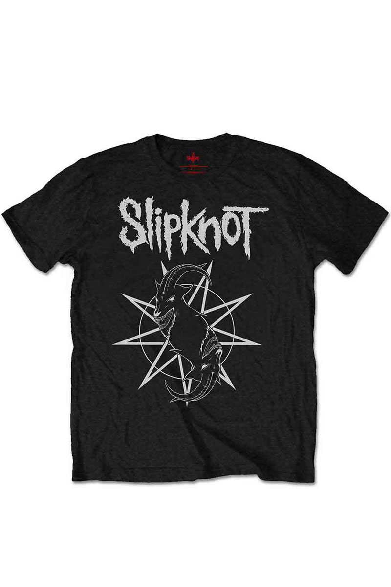 【予約商品】SLIPKNOT バンドTシャツ ユニセックス : GOAT STAR LOGO (BACK PRINT)