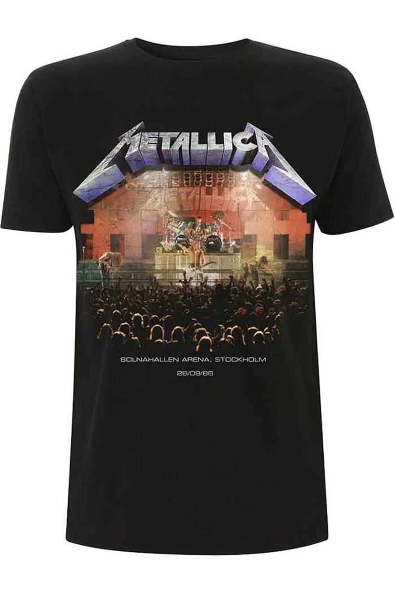 【予約商品】 METALLICA バンドTシャツ ユニセックス : STOCKHOLM '86. (BACK PRINT)