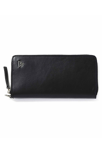 MUSIC SAVED MY LIFE M2A1-01K5-WB01 LONG LEATHER WALLET BLACK