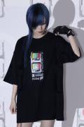 Am10:24 「your noise」Big silhouette t-shirt black