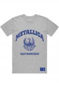 【予約商品】 METALLICA バンドTシャツ ユニセックス : COLLEGE CREST GREY