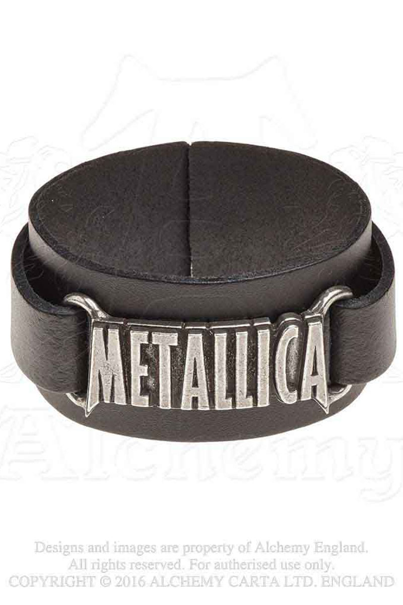 【予約商品】 METALLICA LEATHER WRIST STRAP: LOGO