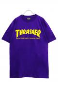 THRASHER TH8101 Mag LogoTee PURPLE/YELLOW